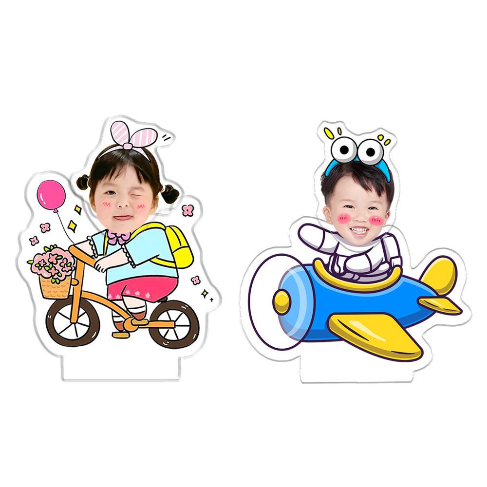QUÀ TẶNG TÌNH YÊU Mô hình standee lắc đầu chạy pin ghép mặt theo yêu cầu  cute làm quà tặng, trang trí ô t