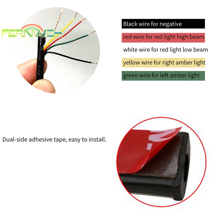[fernweh] Đèn Phanh Xe / Biển Số Xe / Đèn Đuôi Xe Màu Đỏ Và Vàng [Mới]