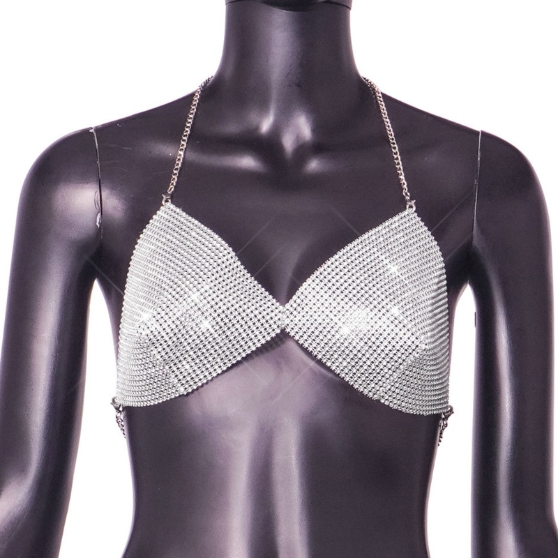 Fol Áo Vest Ngắn Phối Camisole Sequin Đơn Sắc, Phù Hợp Dạo Phố Mùa Hè