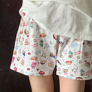 Hoạt Hình Quần Short Ngủ Dáng Rộng Thoáng Khí In Họa Tiết Dễ Thương Thời Trang Mùa Hè Cho Nữ