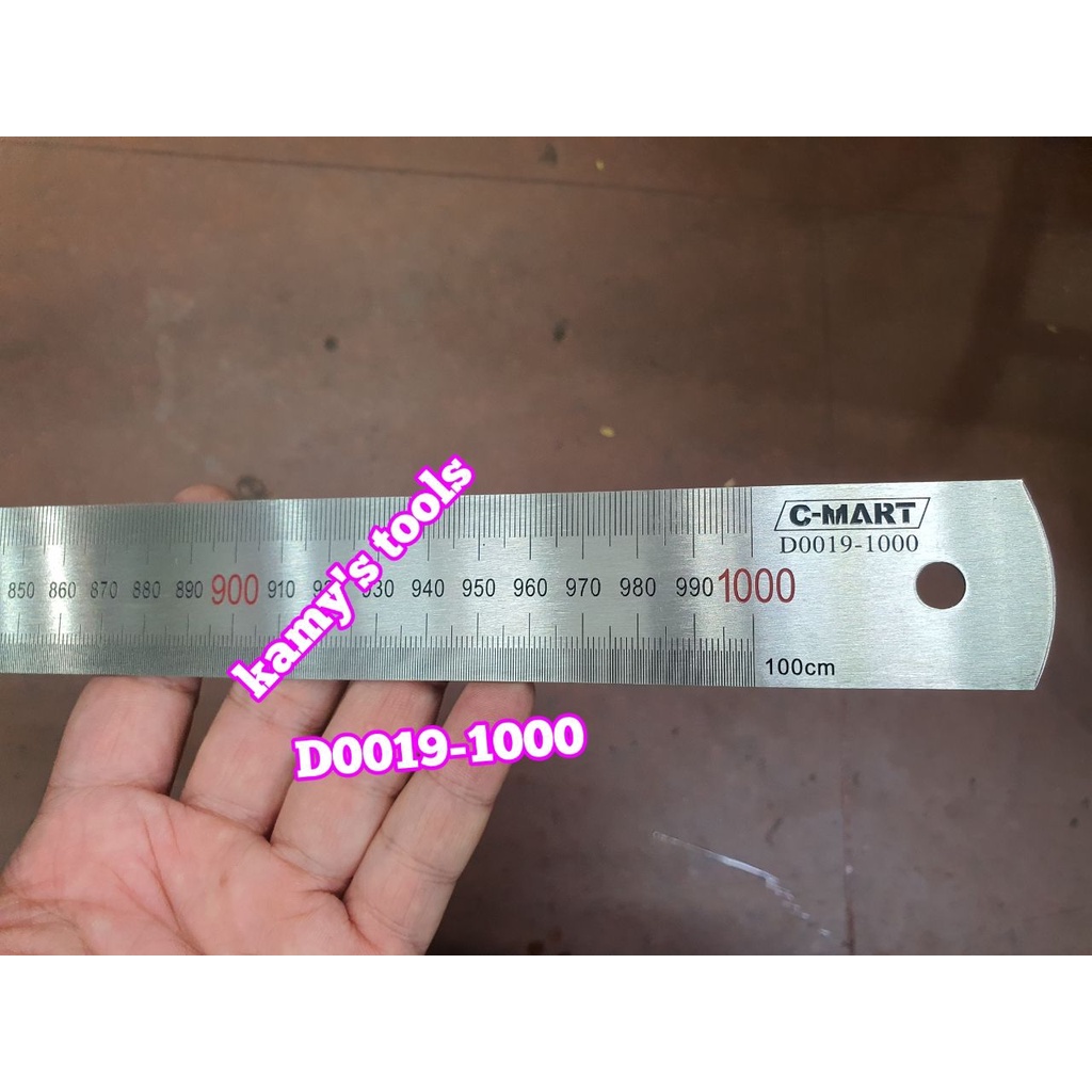 Thước lá inox 1m (1 mét) bản 35mm hệ inch và mét C-mart D0019-1000 ...