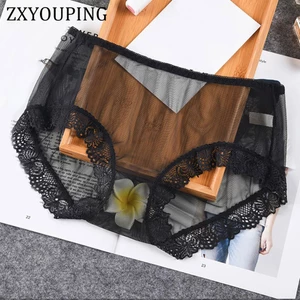 Quần Lót Ren Lưới Siêu Mỏng Trong Suốt Cỡ Lớn l-xxxl Thời Trang Quyến Rũ Cho Nữ