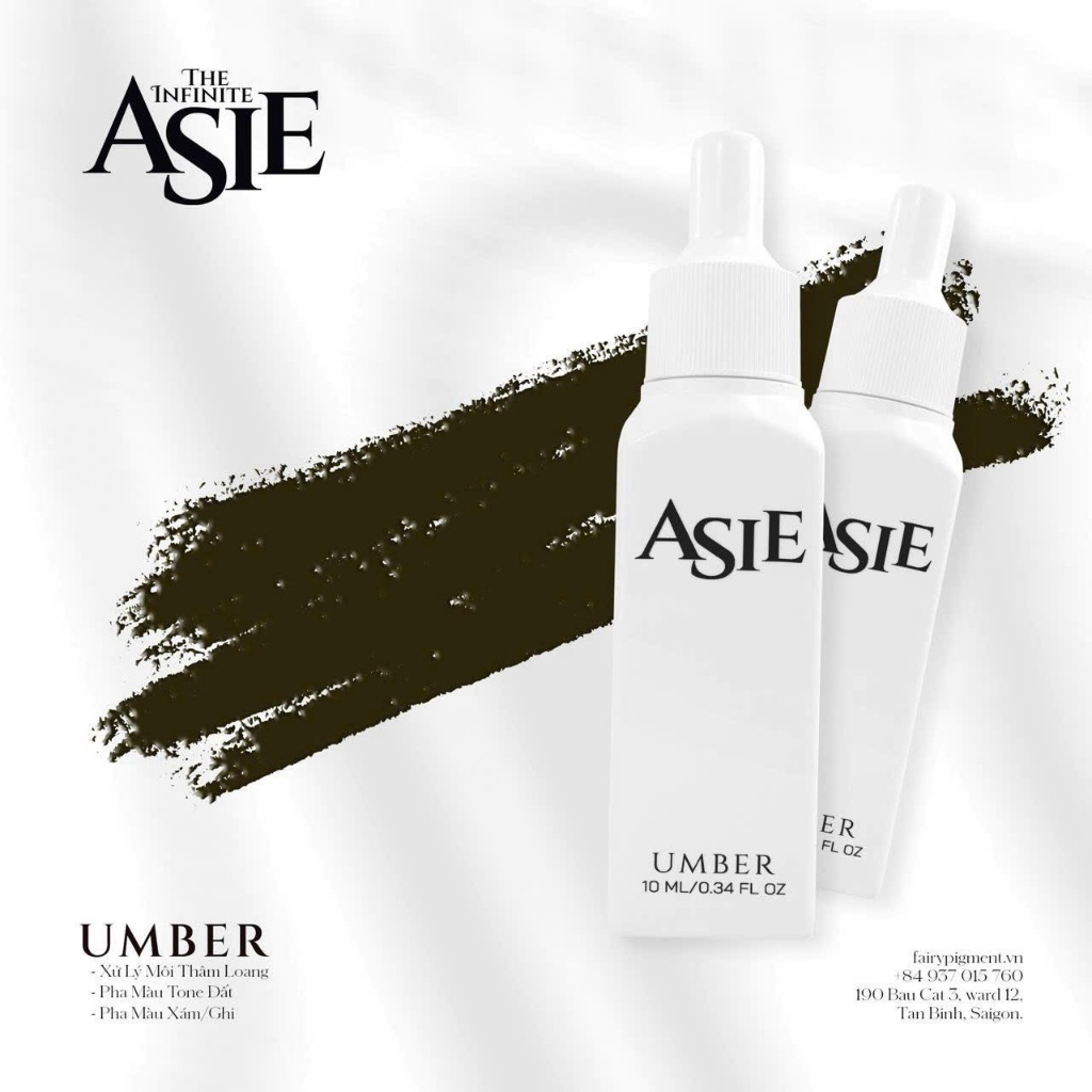 Mực Asie Mini 5ml và 10ml phun xăm môi chính hãng phân tử nhỏ màu lên trong veo