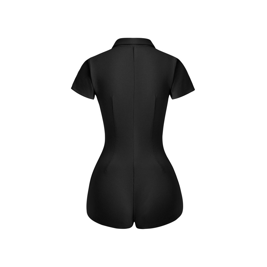 Ảnh Bestie Buttons Front Playsuit - Jumpsuit thun tay ngắn nút gài trước ngực 4