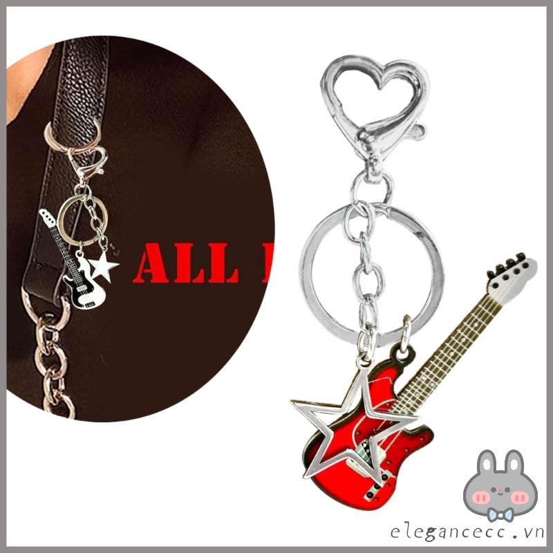 Móc Khóa Hình Đàn guitar Endy y2k Phong Cách rock Độc Đáo