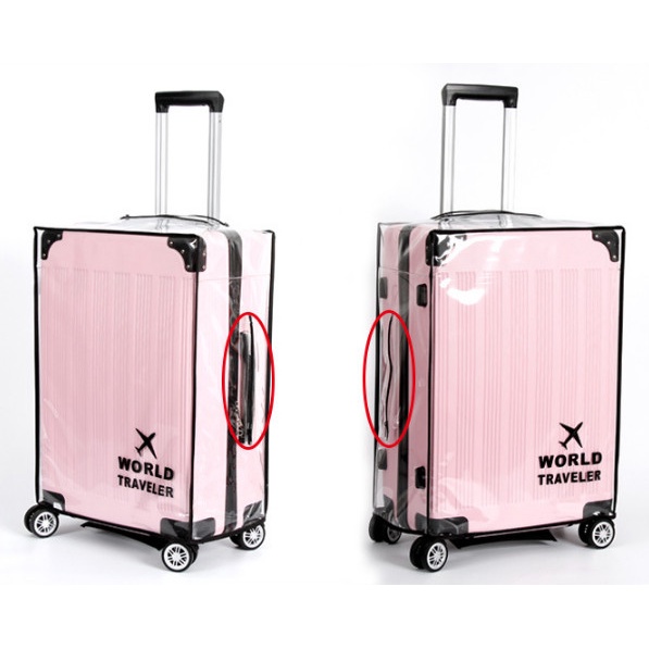 HCM Trùm bọc vali nhựa 20-24-28-30 inch trong suốt có dây kéo các khe mới hiện đại hơn {Hàng chất lượng}