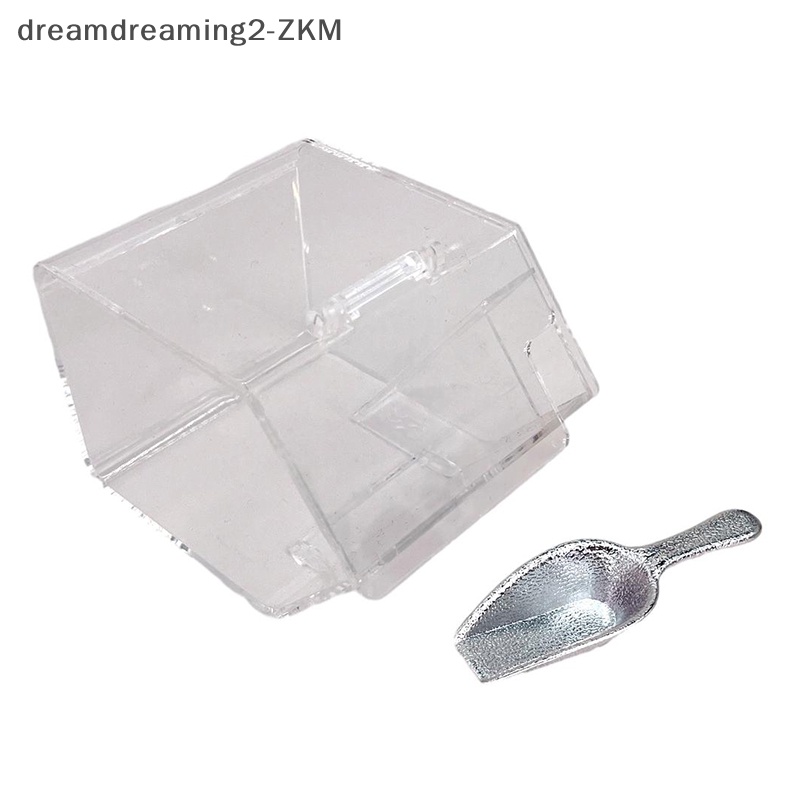[dreamdreaming] 1 Bộ Hộp Bảo Quản Đồ Ăn Nhẹ Trong Suốt Thu Nhỏ Nhà Búp Bê W / Xẻng Hộp Chống Bụi Hộp Trưng Bày Chống Thấm Nước Trang Trí Mô Hình Nội Thất [zkm]