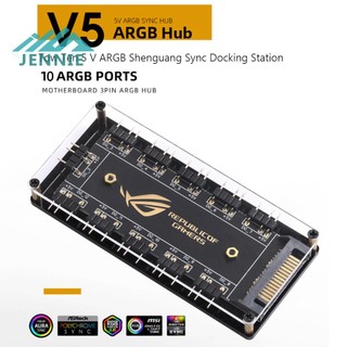 Hub Chia Cổng Quạt 5V 3PIN SATA / 4D Có Đèn LED 10 Trong 1 Cho Asus / MSI / GIGABYTE / ASRock Bo Mạch Chủ