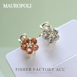 Mauropoli [Hàng Có Sẵn] Kẹp Tóc Đính Đá mini Hình Hoa Cho Nữ