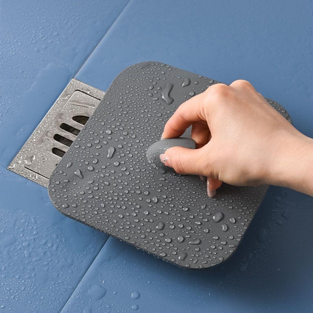 Vỏ thoát nước sàn SLICELLIFE, Vỏ ống thoát nước bằng silicon khử mùi, Xanh xám mềm mại Chống phát hiện Nút chặn thoát nước gia đình