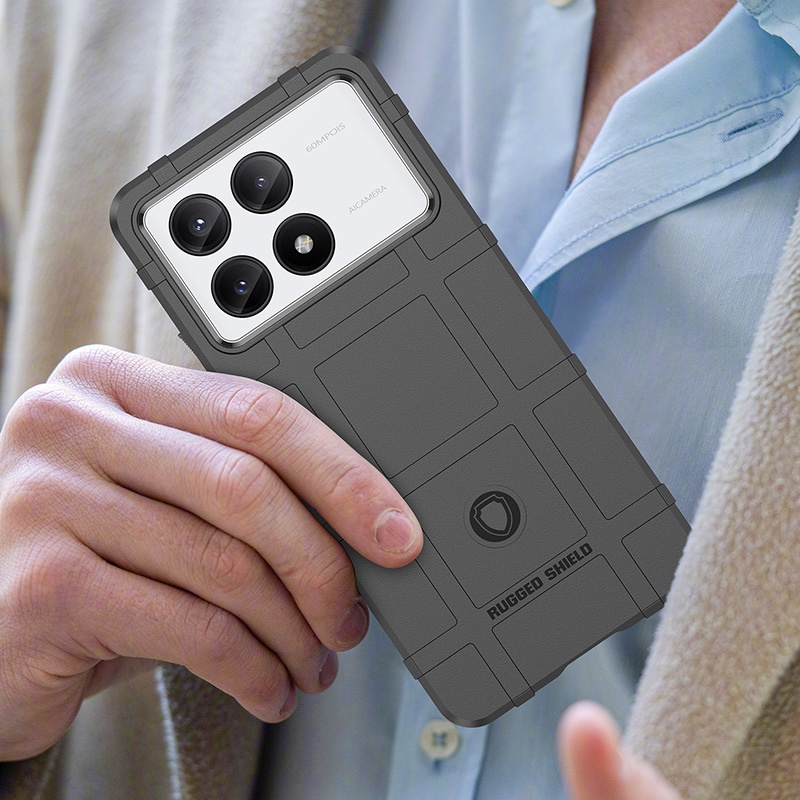 Dành Cho Xiaomi Poco X6 Pro X5 X4 GT X3 NFC 5G Full Cover Hybrid Rugged Shield Vỏ Giáp Chống Sốc