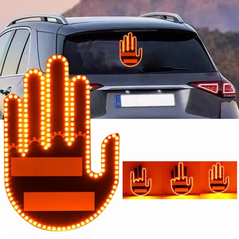Mon LED Cử Chỉ Tay Đèn Xe Ký Ngón Tay Cử Chỉ Ánh Sáng Cửa Sổ Ô Tô Đèn Ngón Tay