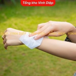 1 bịch 8 gói khăn ướt Mini MyLan cao cấp không mùi không hoá chất an toàn cho da nhảy cảm