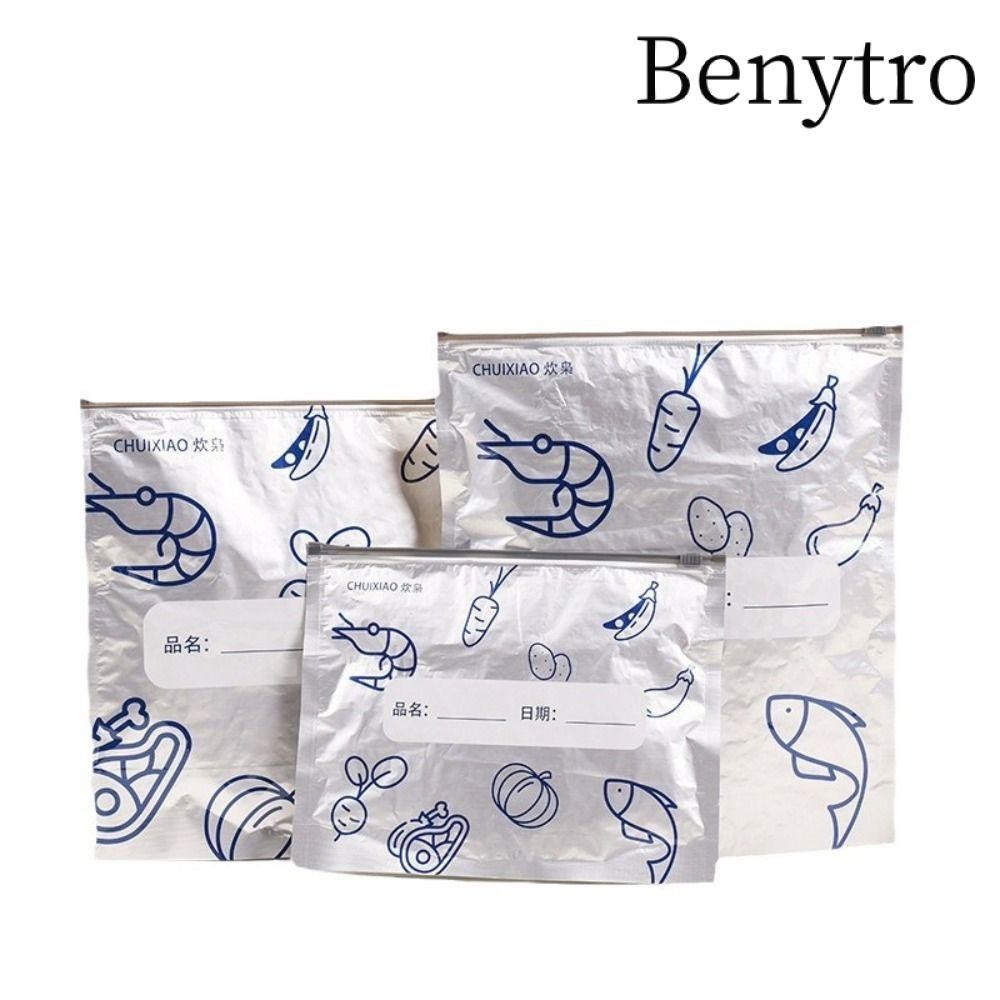 Benytro 10 Cái / túi Túi Đựng Thực Phẩm, Tủ Đông An Toàn Có Thể Tái Sử Dụng Tủ Đông Đứng, Giấy Nhôm Tươi Giữ Lá Chống Rò Rỉ Nhà Bếp Túi Tươi