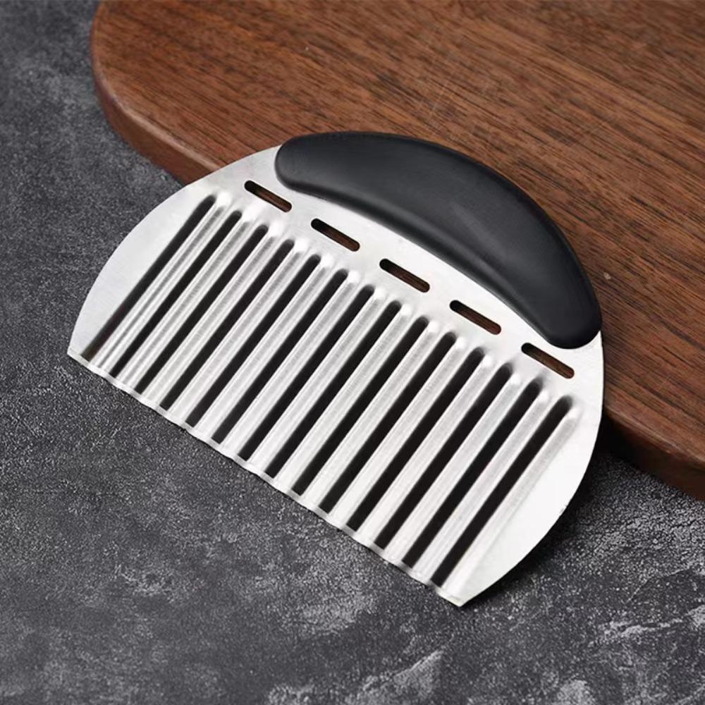 Máy cắt khoai tây NKSFX, Thép không gỉ có tay cầm Máy thái khoai tây, Cắt rau củ hạng nặng gợn sóng Cà rốt