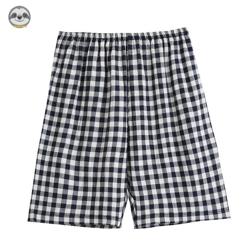 Phong Cách muji Nhật Bản Quần Short cotton Hai Lớp / Quần Đùi cotton Nguyên Chất / Quần Ngủ Mặc Nhà Thoải Mái / Chấm Bi Cho Cặp Đôi