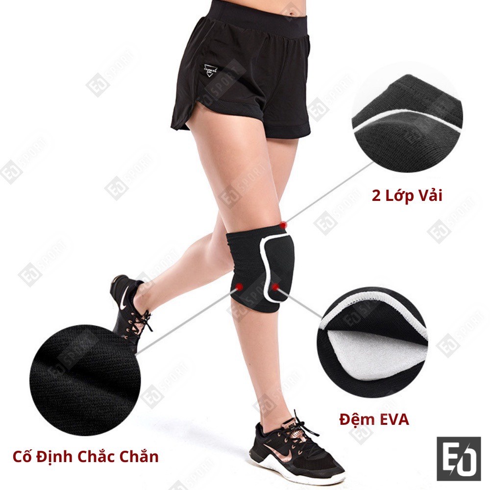 Bảo vệ đầu gối, bó gối hỗ trợ chơi Thể Thao, Gym, Yoga Có Đệm Mút Chống Chấn Thương Đầu Gối