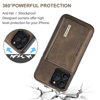 Bao Da Điện Thoại Dạng Ví 2 Trong 1 Có Ngăn Đựng Thẻ Cho iphone 15 pro max 14 13 mini 12 11 x / xs xr xsmax 7 / 8 / se