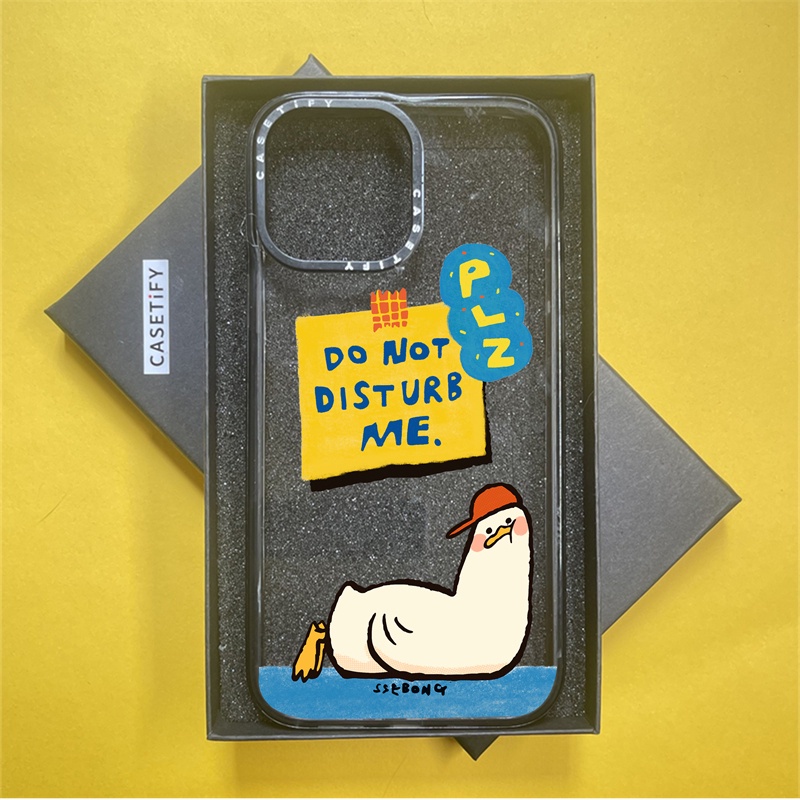 Ốp Điện Thoại acrylic Cứng Trong Suốt Viền Đen Từ Tính In Chữ do not disturb me Cho iphone 11 12 13 14 15 pro max