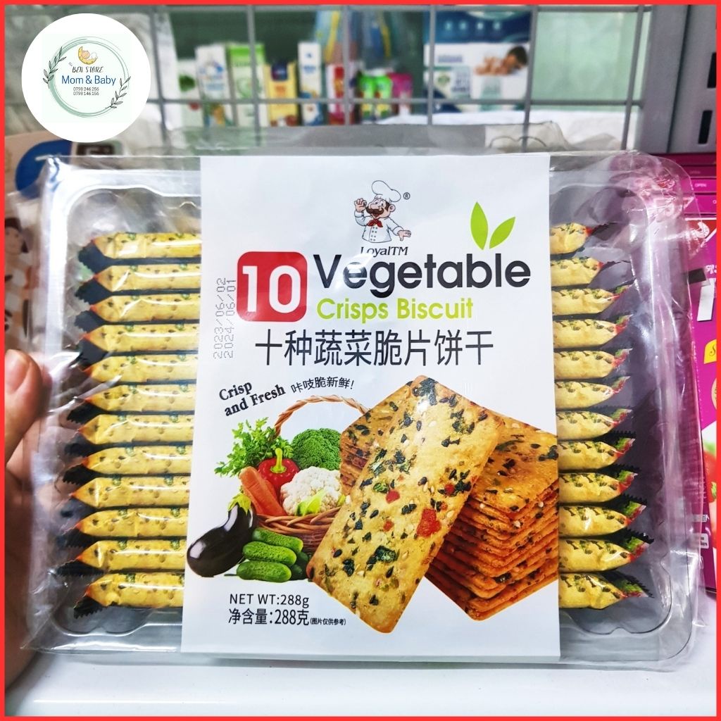 Bánh Quy Rau Củ Đài Loan Gói 288g - Shop Ben Store | Shopee Việt Nam