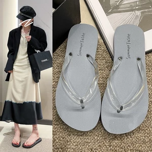 Dép xương cá tối giản mới dành cho nữ mặc bên ngoài, có kẹp chân và dép chống trượt