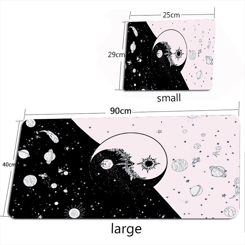 Miếng Lót Chuột Kawaiis Mousepad Mặt Trời Mặt Trăng Phụ Kiện Chơi Game Thẩm Mỹ Dễ Thương Để Bàn Thảm Bàn Phím Miếng Lót Cho Chuột Máy Tính