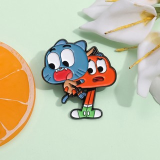 Hoạt Hình Ghim Cài Ba Lô / Ba Lô Bằng Kim Loại Họa Tiết Hoạt Hình comedy the amazing world of gumball Men Làm Quà Tặng Bạn Bè