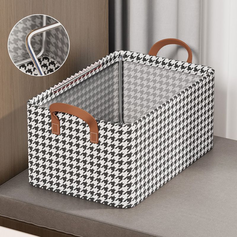 Hộp Vải KÈM LÓT ĐÁY Khung Sắt Đựng Sắp Xếp Chăn Màn 386 , Hộp Đựng Quần Áo Gọn Gàng Có Thể Xếp Chồng 48x28x20Cm