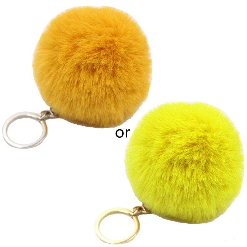 Ppy Lông Tơ Giả Pom Pom Móc Khóa Sang Trọng Móc Khóa Túi Nữ Mặt Dây Chuyền Trang Sức