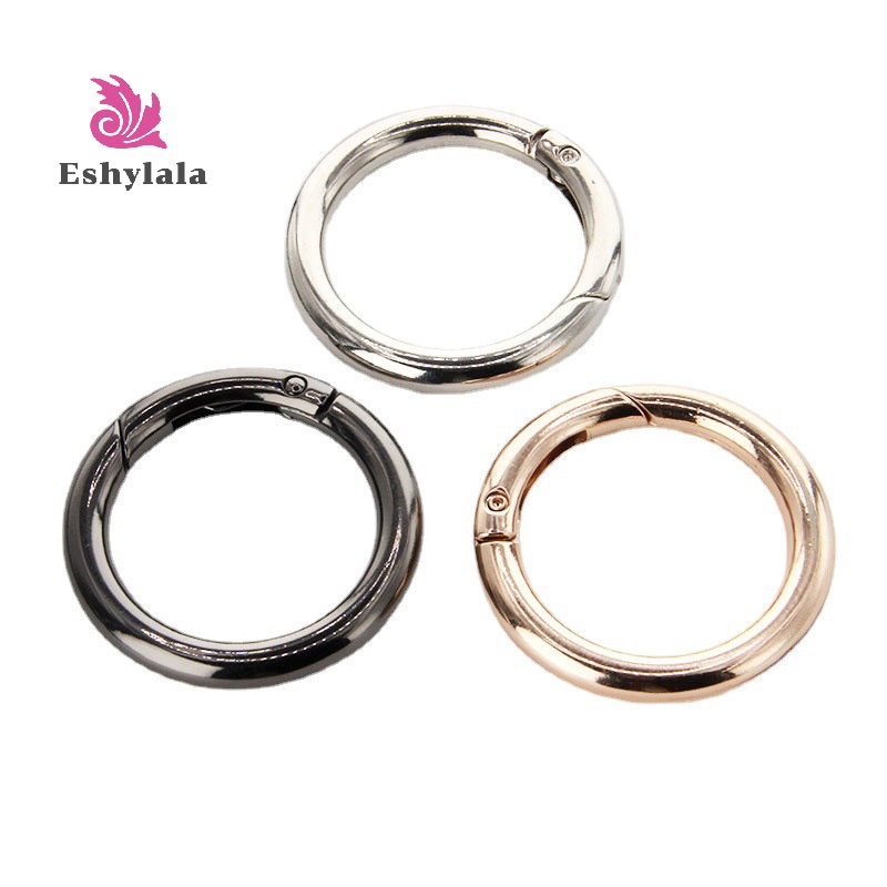 Cổng lò xo O Ring Móc khóa có thể mở được Chìa khóa Túi da Túi xách Dây đai Bộ phận dây đeo Mặt dây chuyền Khóa Snap Clasp Clip Móc kích hoạt [MỚI]