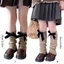 XGB Trẻ Em Chân Ấm Cho Mùa Xuân Mùa Đông Lolitas Phong Cách Bé Gái Nơ Slouchy Legging