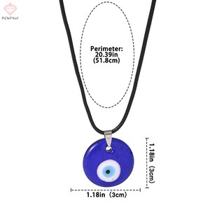 [PCWKKef] Vòng Cổ Mặt Dây Chuyền Quỷ Dành Cho Nữ Trái Tim Ngôi Sao Tròn Kính Xanh Ten Xương Đòn Dây Chuyền Phụ Kiện Trang Sức Cổ Điển Mới