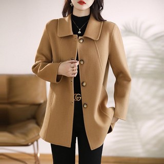 Hàng Mới Về Áo Khoác Len Mỏng Vừa Vặn Cổ Búp Bê Thời Trang Xuân Thu Cao Cấp Kiểu Mới Cho Nữ