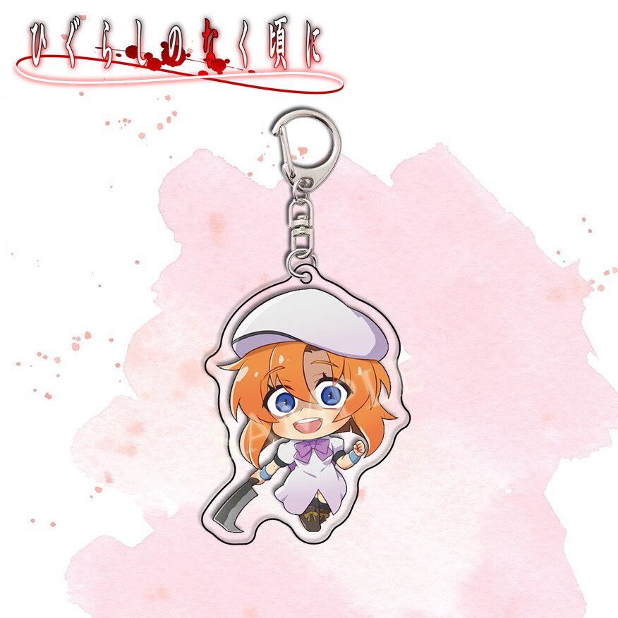 Móc khoá Anime Manga Higurashi No Naku Koro Ni Anime Ryuuguu Rena Hanyuu Furude Rika Acrylic phụ kiện trang trí cute