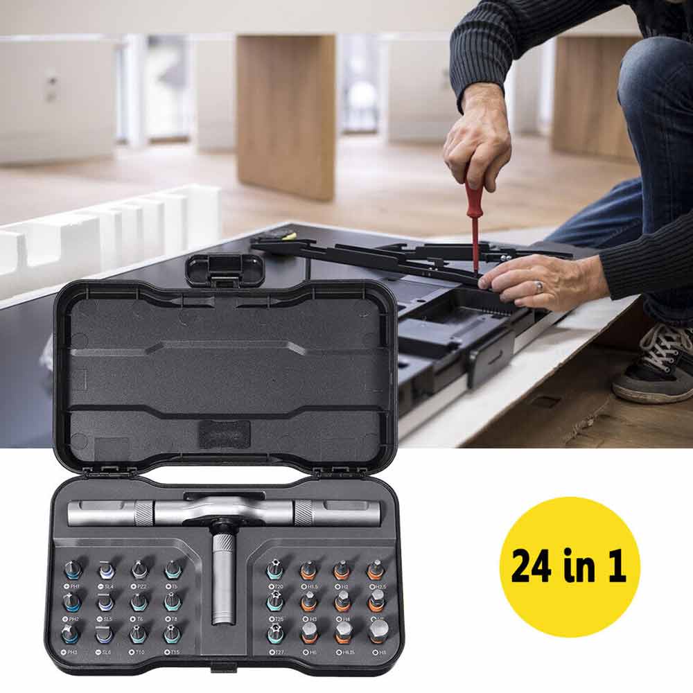 DUKA Screwdriver Set 24 in 1 Multi-purpose Ratchet Wrench Screwdriver ...