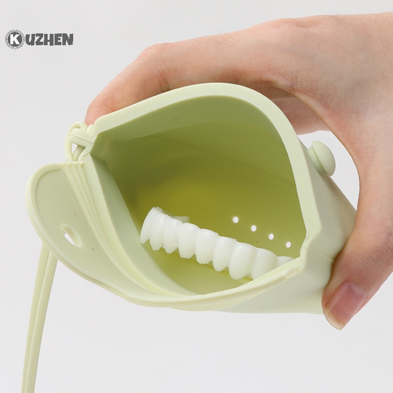 Kuzhen Hộp Silicon Đựng Răng Miệng Bảo Vệ Răng Miệng Cho Thợ Vệ Sinh