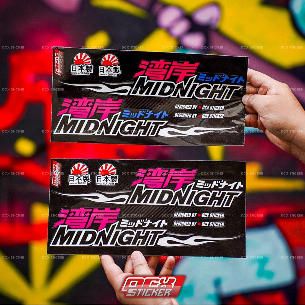 MIDNIGHT | Set Tem Dán Trang Trí Xe Máy , Phụ Kiện , Đa Vị Trí | Không Phai Màu , Không Thấm Nước