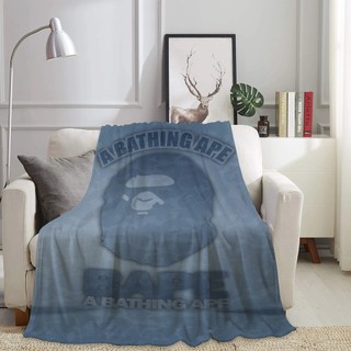 Tắm Ape Flannel Chăn BAPE Sofa Chăn Quà Tặng Thiết Thực Cho Gia Đình Một Mặt In Flannel Chăn Điều Hòa Không Khí Chăn Văn Phòng Ngủ Chăn