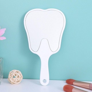 Gương cầm tay YONDR, Gương hình răng Mini bằng nhựa, Gương trang điểm di động nhẹ độ phân giải cao đơn giản
