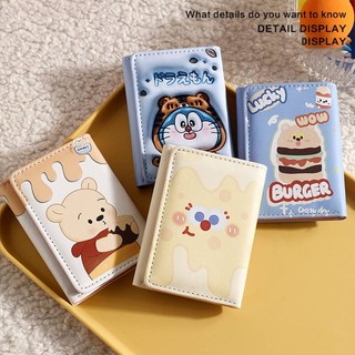 Winnie the Pooh Doremon Hoạt Hình Dễ Thương Ví Đựng Tiền Xu Nữ Đơn Giản Ví Đa Năng Khe Cắm Thẻ Túi Đựng Thẻ