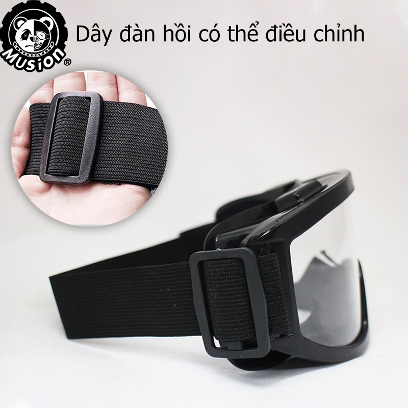 Kính bảo hộ Musion màu trơn cho hoạt động trượt tuyết/ lái xe ATV