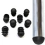 YYlingx 12 Chiếc Nội Thất Ống Tròn Cắm, Miếng Lót Chân Đen Nội Thất Chân Cắm, Đệm Nhựa Chống Trơn Trượt Bàn Ghế Chân Ống Phích Cắm