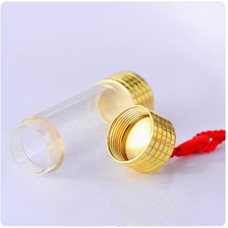 Dây Chuyền Đeo Cổ Ống Trụ Rỗng Đựng Chusa, Thần Sa, Xá Lợi - ống đựng cát mandala