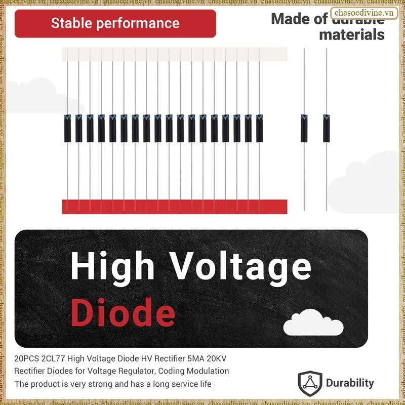 [K O G X] 20 CÁI 2CL77 Bộ chỉnh lưu Diode HV điện áp cao 5MA 20KV Điốt chỉnh lưu để điều chỉnh điện áp, điều chế mã hóa