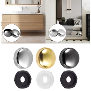 Yoo 20 Chiếc Gương Trang Trí Cố Định Vít Nhựa Vòng Đệm Nắp Phẳng Vỏ Trang Trí