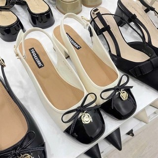 Gót Bích Vuông Tag Hoa Nơ Hàng Nhập QC Fullbox / Mieo Shoes G1380 G1381