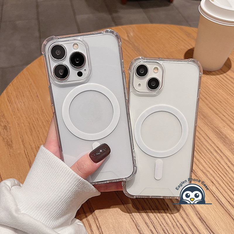 Ốp điện thoại trong suốt sạc từ tính mới cho Redmi 15 15C 13X Note 15 Pro Plus Turbo 4 Pro A5 A4 5G 4G Vỏ mềm chống sốc
