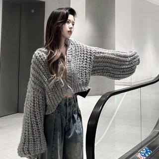 Áo Khoác cardigan Dệt Kim Dáng Rộng Phong Cách Hàn Quốc Thời Trang Thu Đông Hàng Mới áo len croptop áo sweater
