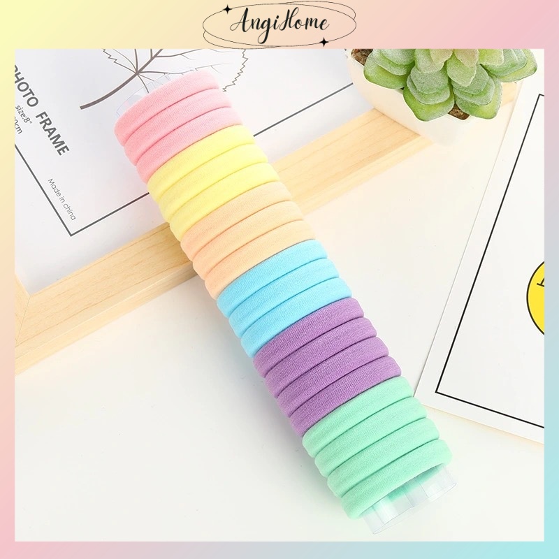 Thun cột tóc nữ Hàn Quốc dễ thương - Phụ kiện buộc tóc đẹp nhiều màu xanh, đỏ, tím, vàng, trắng, đen ANGI HOME