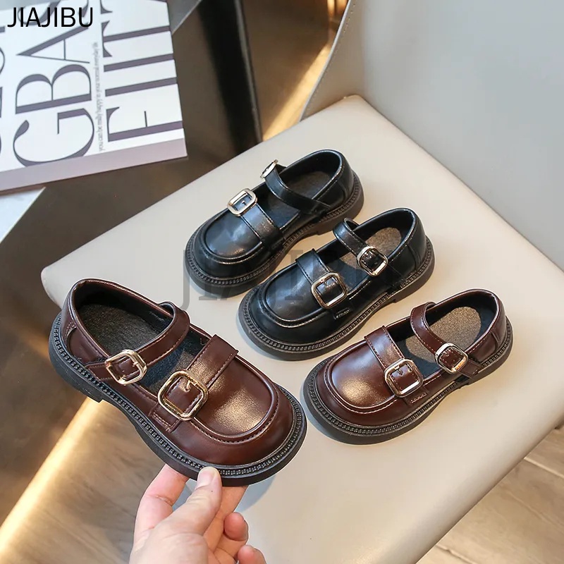 Giày Trẻ Em Cute Girls Princess Shoes Fashion Kids Shoes Children's Doll Shoes Versatile Lolita Shoes Korean Kids Platform Mary Jane Shoes Giày Đồng Phục Học Sinh Tiểu Học Giày Búp Bê Mũi Tròn Chống Trượt Cho Bé  Giày Đế Bệt Chống Va Chạm Cho Bé Gái